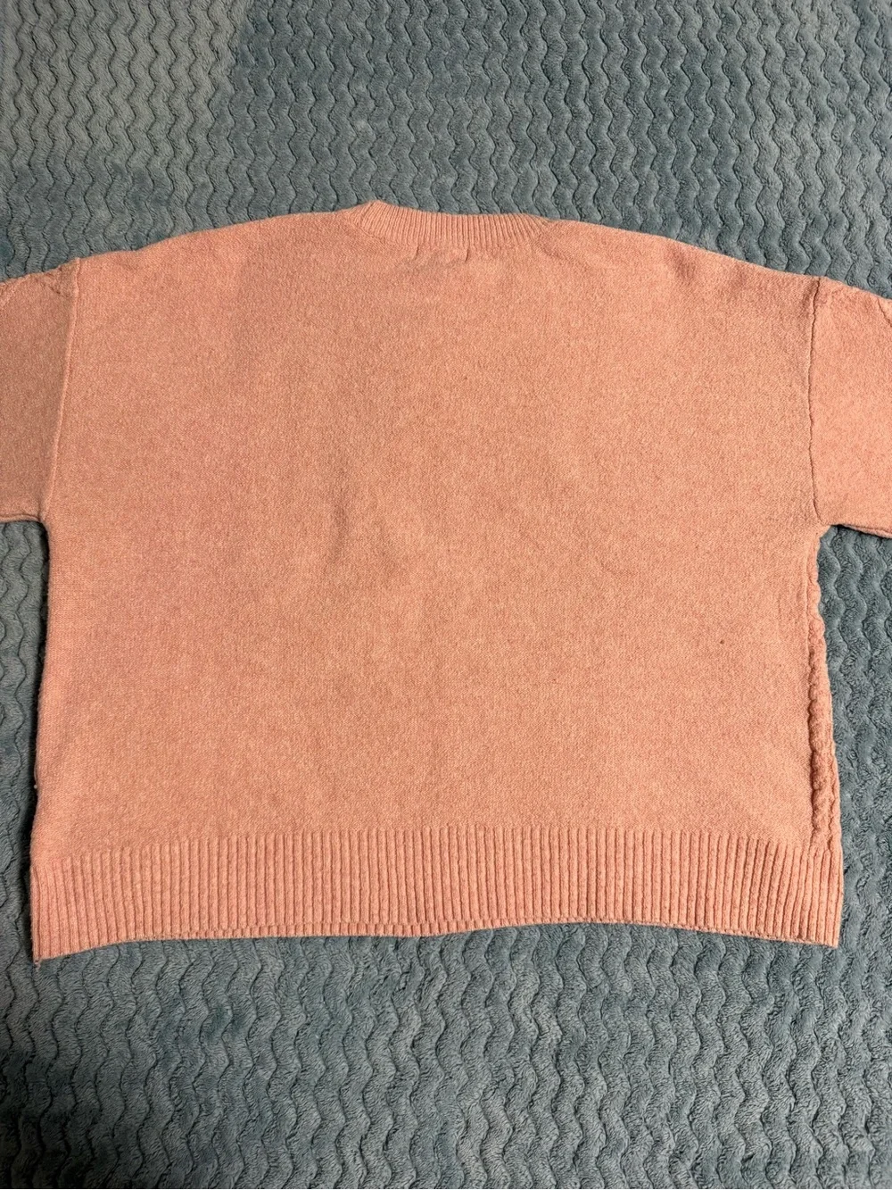 Women’s Cable Knit Crewneck Sweater - Peach